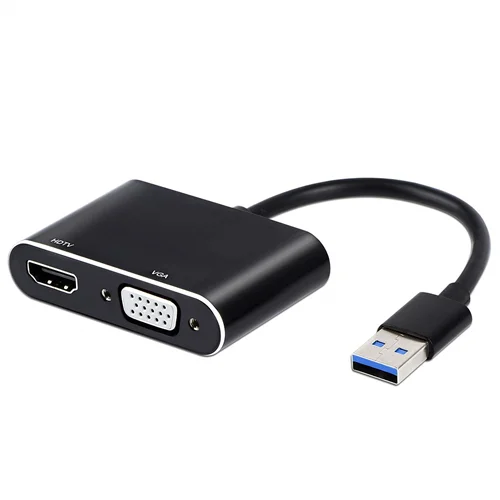 مبدل USB3.0 به VGA+HDMI+AUDIO فرانت