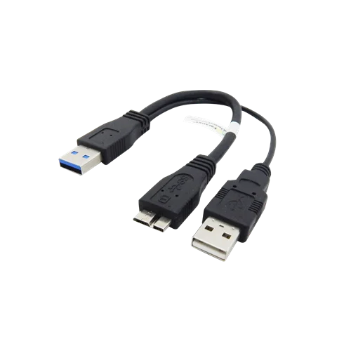 کابل USB 3.0 Micro B هارد با شارژر فرانت 20 سانتی متری