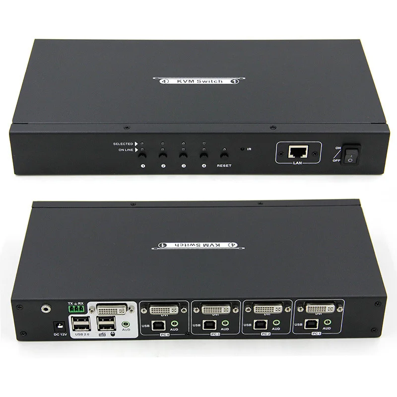 KVM سوییچ 4 پورت DVI/USB با قابلیت صدا لیمستون